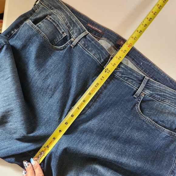 NYDJ Marilyn Straight Crockett Jeans Blue Medium Wash New NWT Size 24W Stretch - Picture 8 of 10